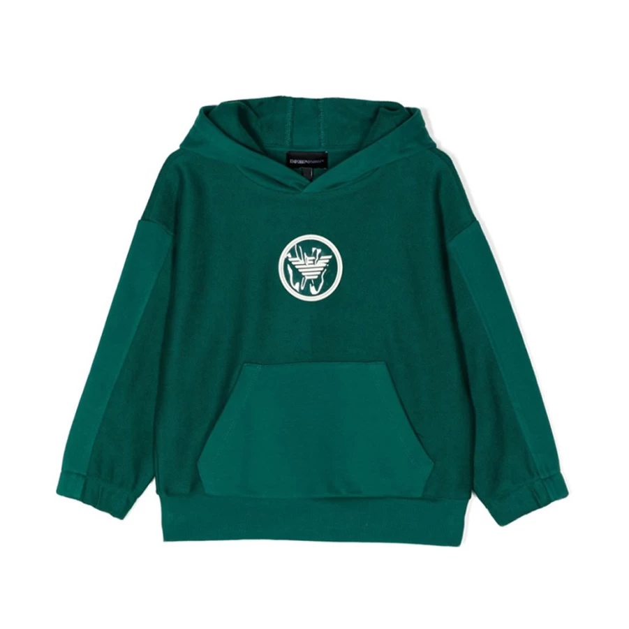 KIDS21 Green Logo Sweatshirt for Kids - Comfortable & Stylish Pullover Hoodie