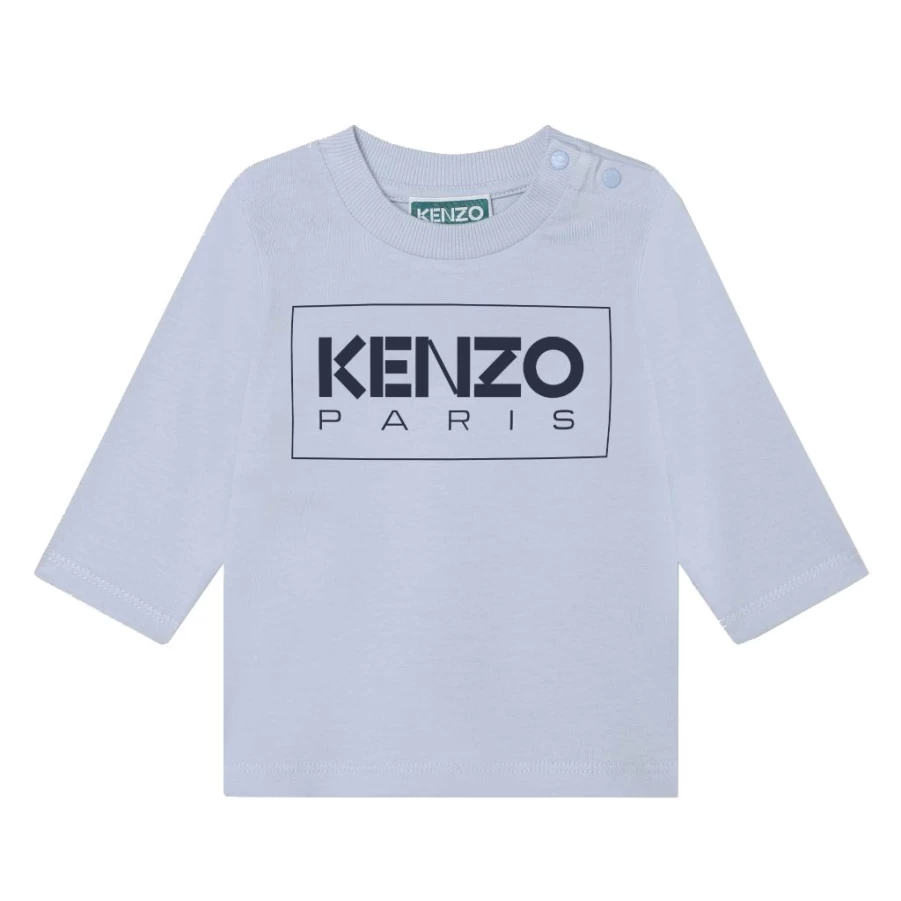 KIDS21 Light Blue Long Sleeve Logo T-Shirt for Kids