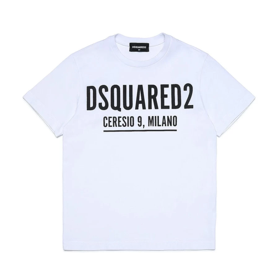 KIDS21 Kids White Logo Printed T-Shirt - Comfortable Cotton Tee for Children