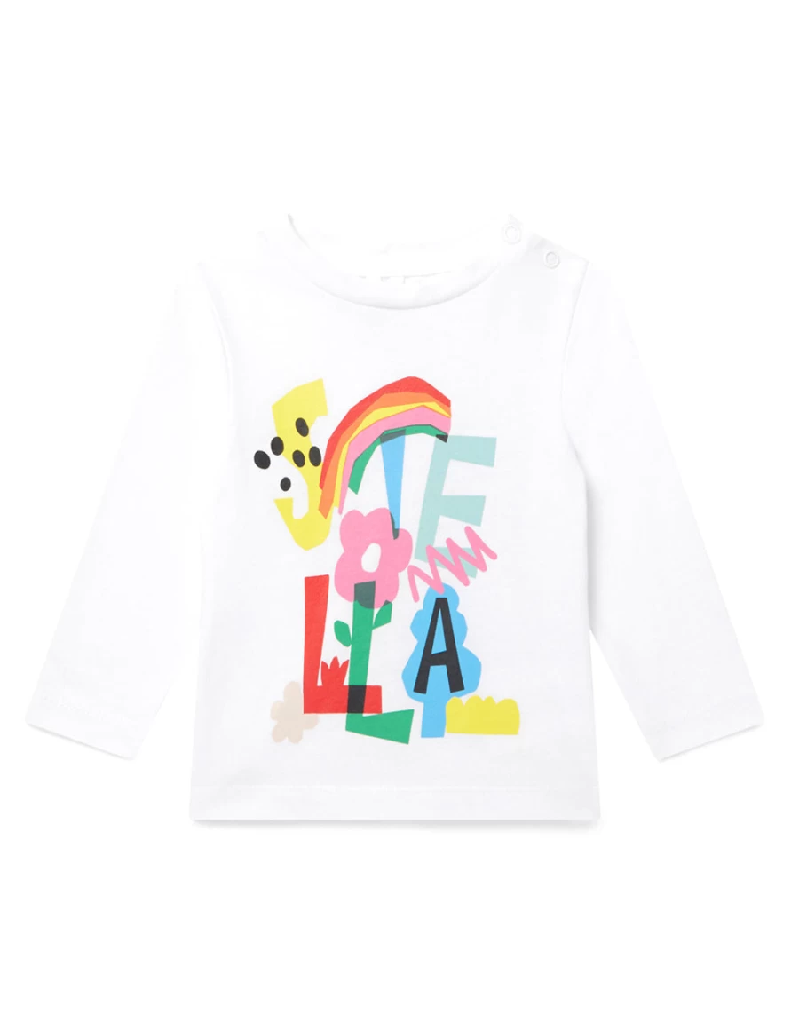 "KIDS21 White Flowers And Shapes Graphic Kids T-Shirt"