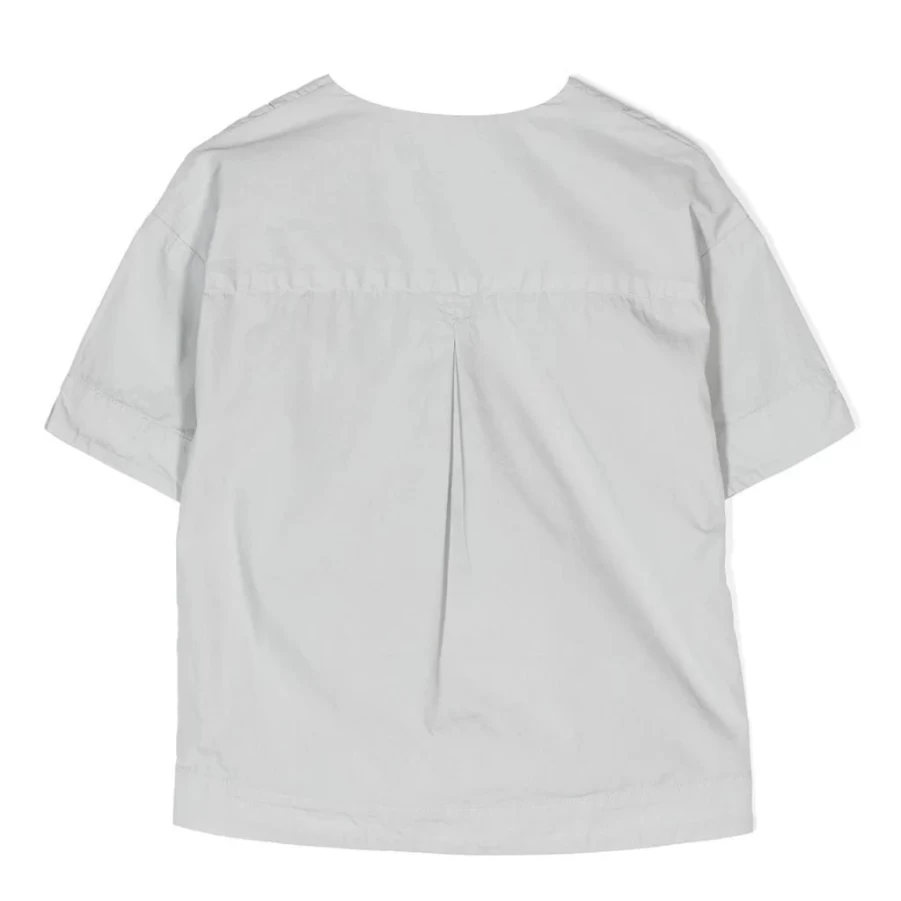 KIDS21 Grey Split Neck Short Sleeve T-Shirt for Kids