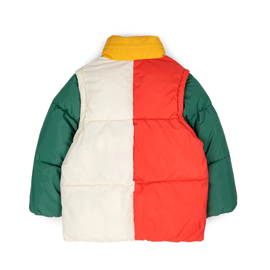KIDS21 Multi-Colored Puffer Jacket with Detachable Sleeves for Kids