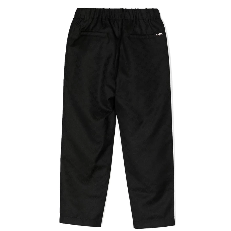 KIDS21 Black Logo Embossed Trousers for Kids - Stylish & Comfortable