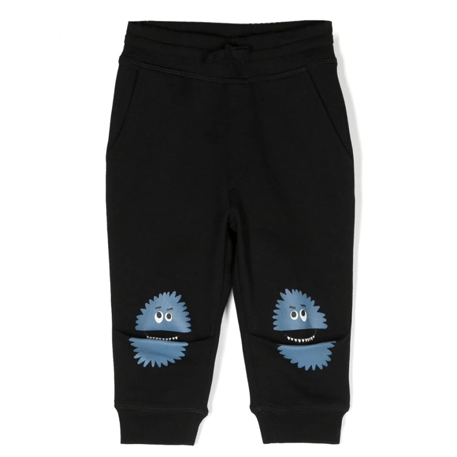 KIDS21 Black Blue Dot Monsters Joggers for Kids - Stylish Comfortable Boys & Girls Sweatpants