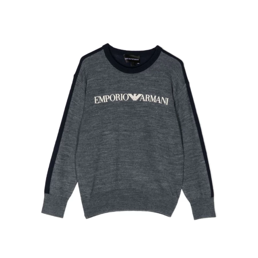 KIDS21 Grey Logo Knit Sweater for Kids - Soft & Stylish Pullover