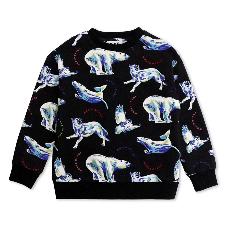 KIDS21 Black Polar Sweatshirt for Kids - Warm Fleece Pullover