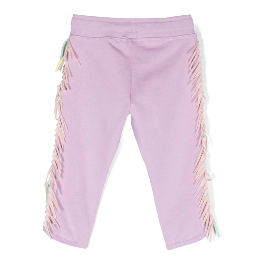 "KIDS21 Purple Fringed Joggers for Kids - Stylish Comfortable Lounge Pants"