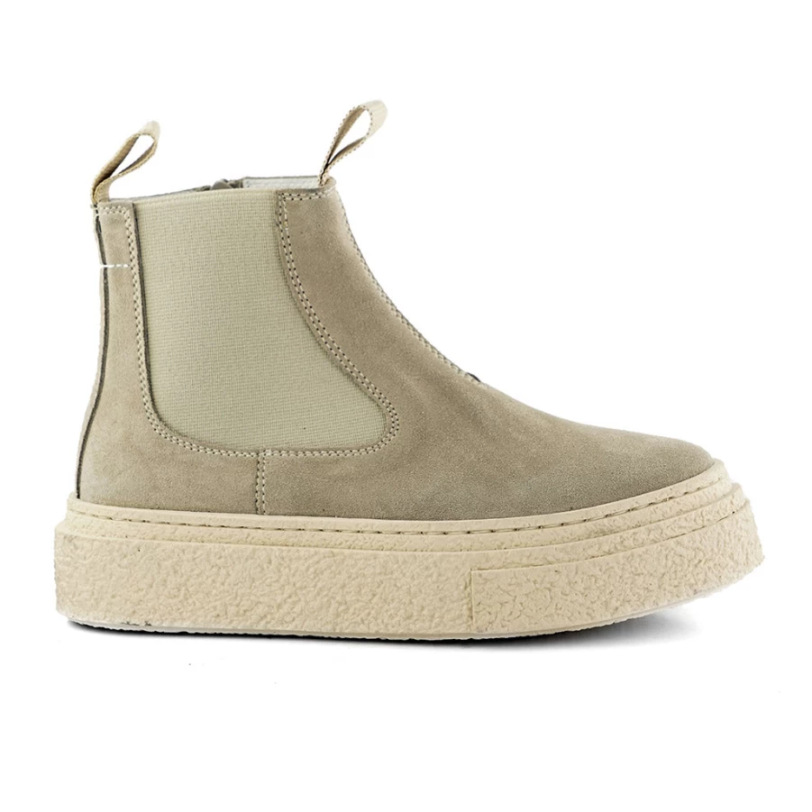 KIDS21 Beige Suede Slip-On Boots for Kids – Comfortable & Stylish