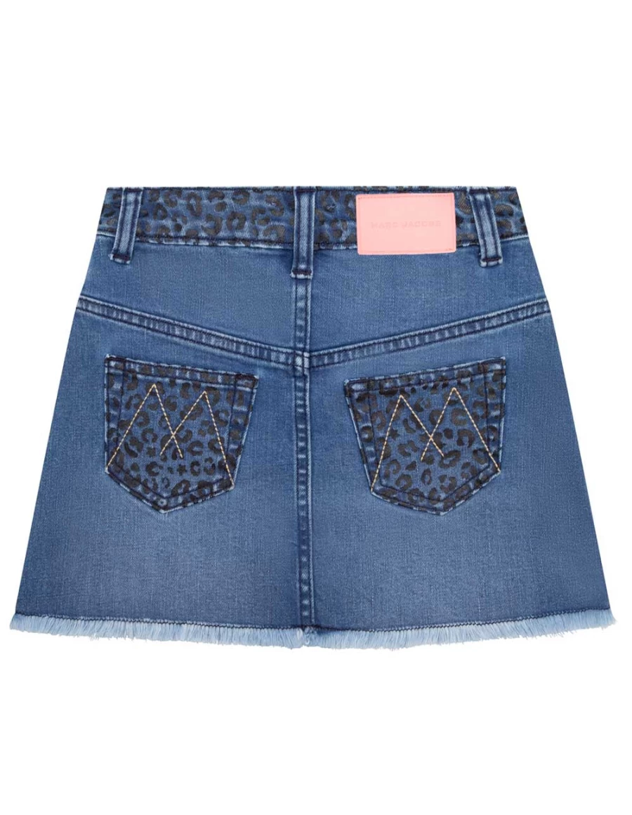 KIDS21 Women's Indigo Denim Skirt - Classic Mid-Length Jean Skirt for Casual Wear