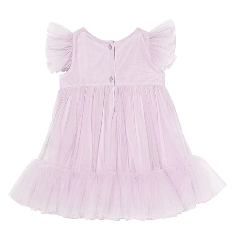 KIDS21 Purple Tulle Dress for Girls - Bebe Tres Chic Elegant Party Gown