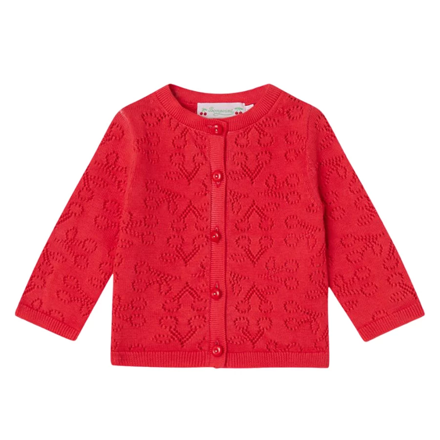 KIDS21 Red Clayel Cardigan for Kids - Soft & Stylish Knit Sweater