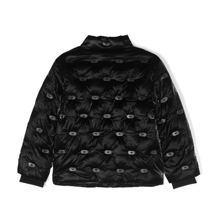 KIDS21 Black Padded Logo Jacket for Kids - Warm & Stylish Winter Coat