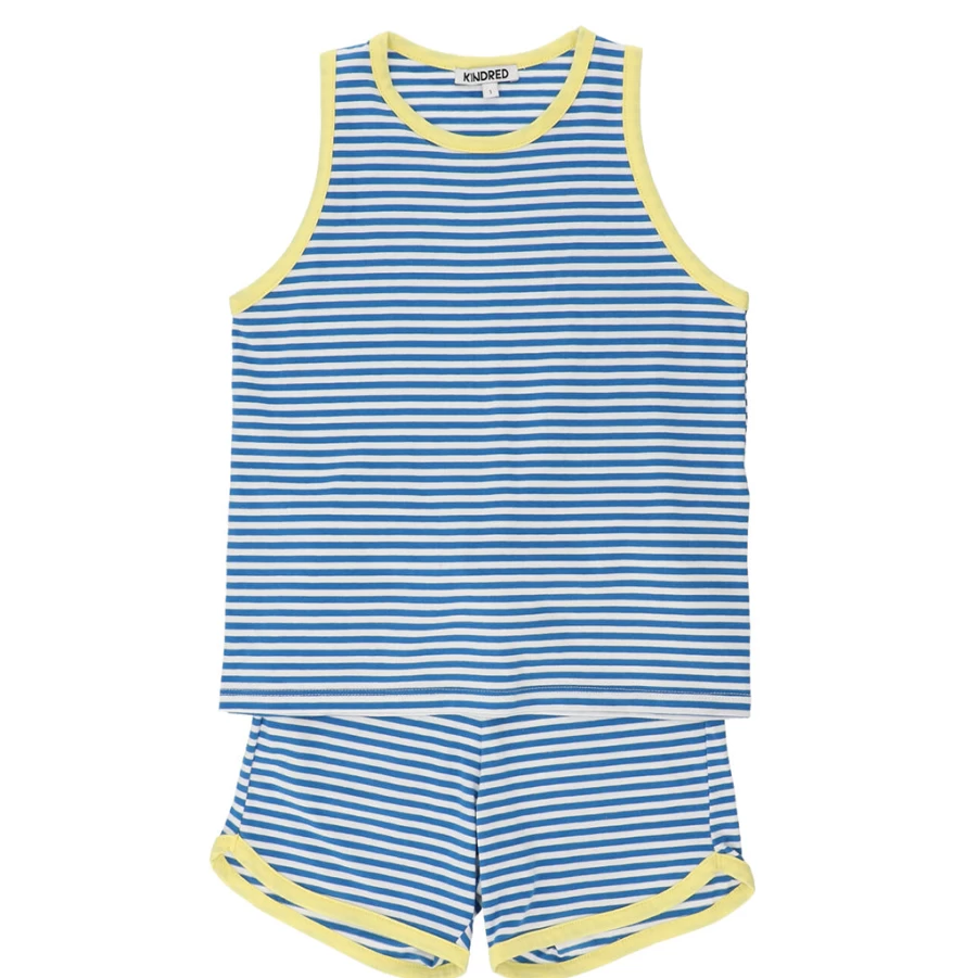 "KIDS21 Blue Tank Top and Shorts Set for Kids"