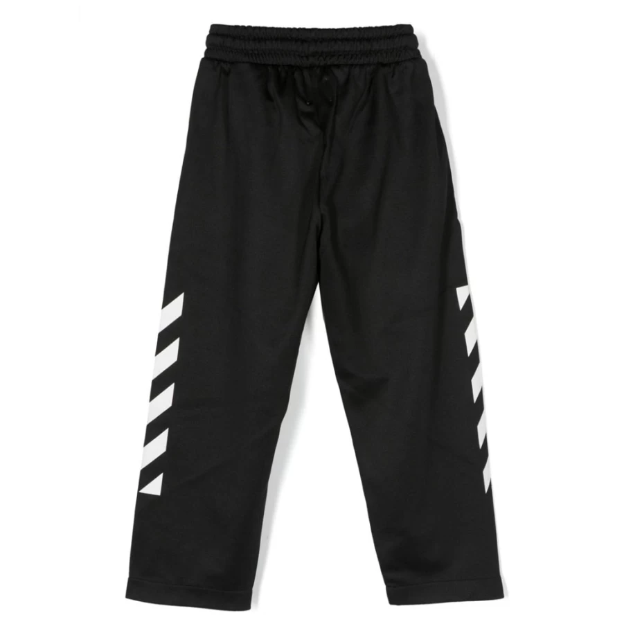 KIDS21 Black Bookish Diagonal Track Pants for Kids