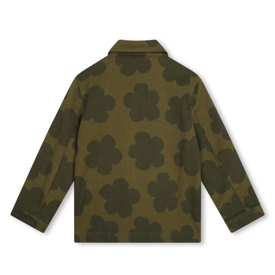 "KIDS21 Khaki Floral Dot Jacket for Kids – Stylish Spring Outerwear"