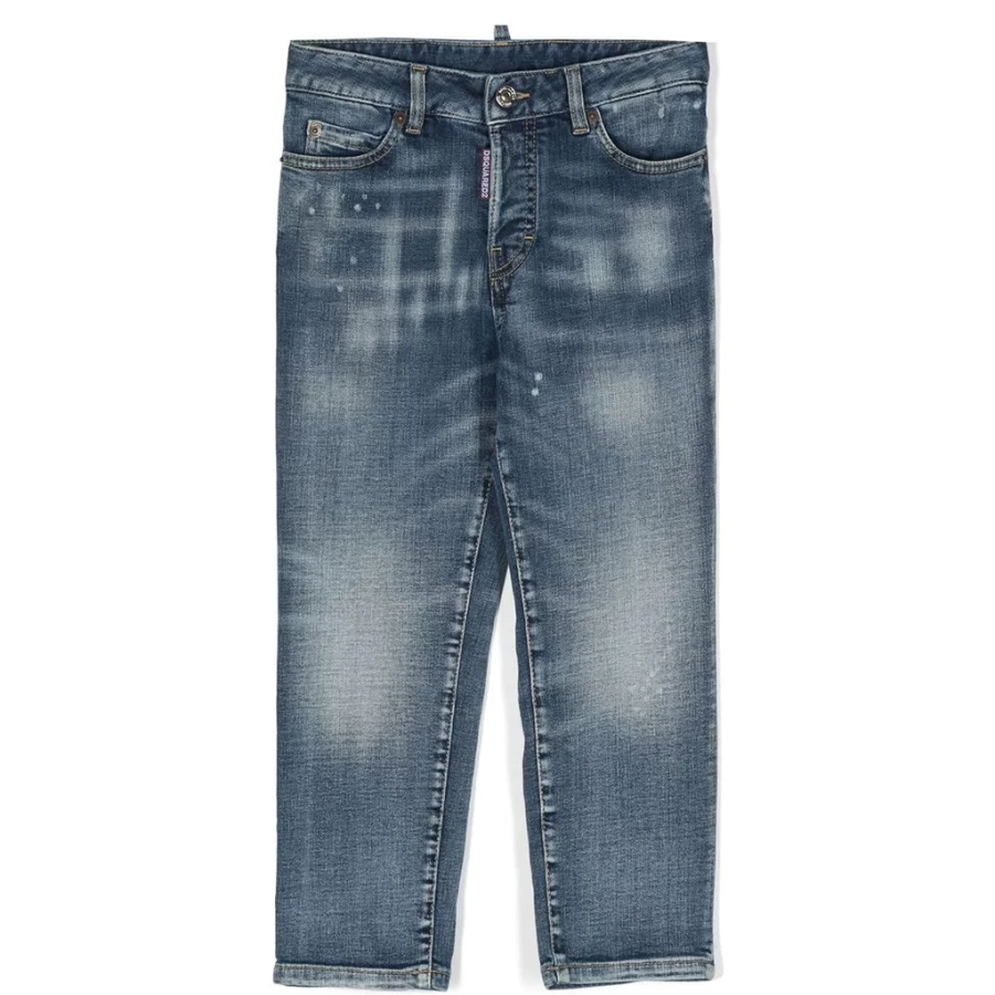 KIDS21 Washed Indigo Jeans for Kids - Faded Denim with Comfort Fit