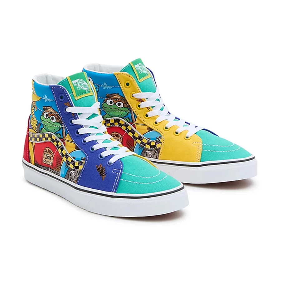 KIDS21 Multi-Colored Sk8-Hi Shoes Inspired by Sesame Street - High-Top Sneakers for Kids