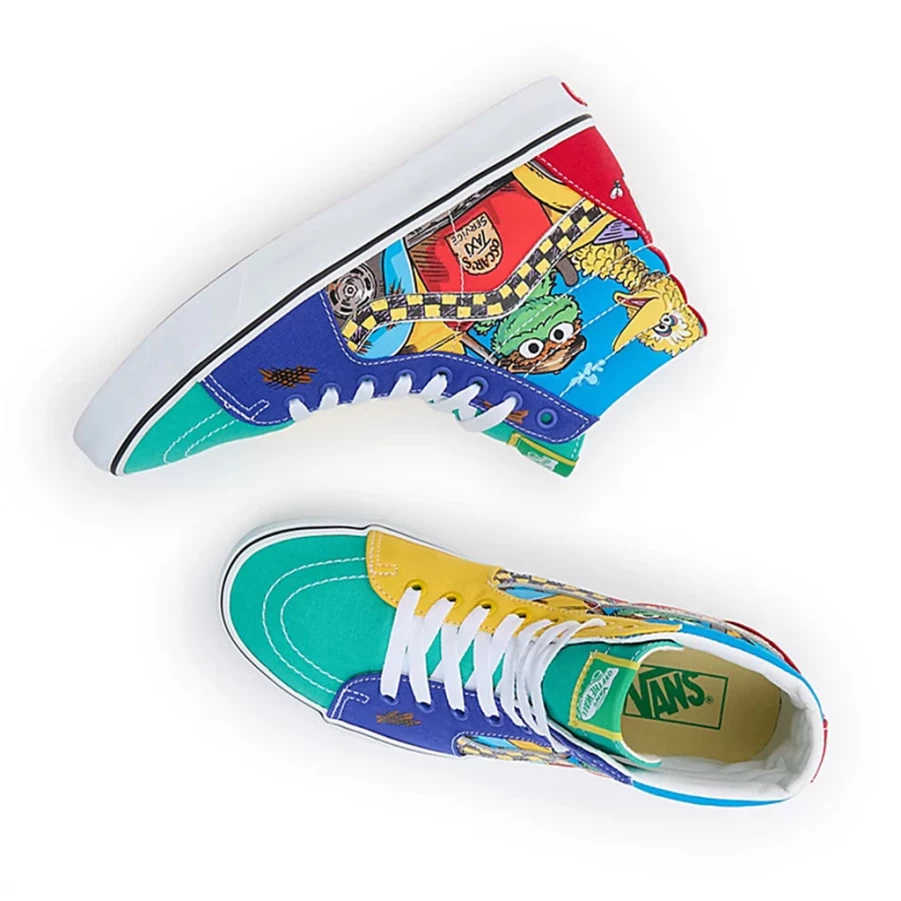 KIDS21 Multi-Colored Sk8-Hi Shoes Inspired by Sesame Street - High-Top Sneakers for Kids
