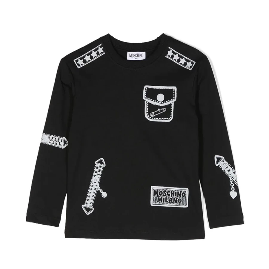 KIDS21 Black Graphic Print T-Shirt for Kids - Stylish & Comfortable Cotton Tee