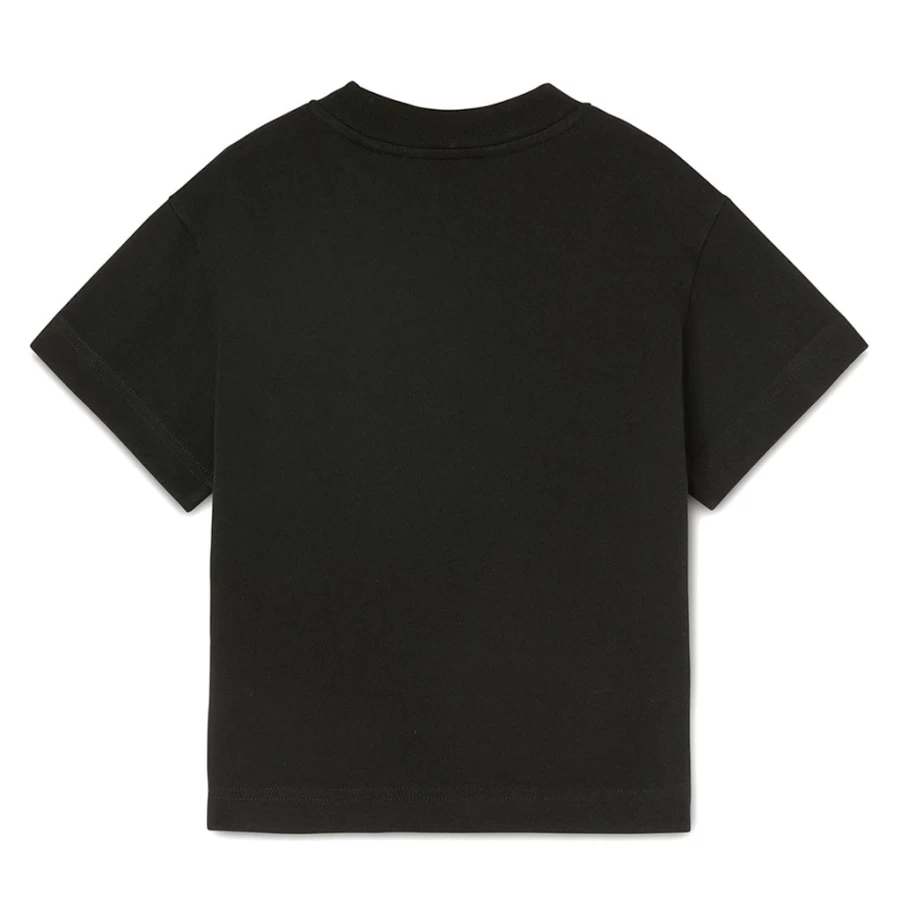 KIDS21 Black Logo Short Sleeve T-Shirt for Kids - Casual Cotton Tee