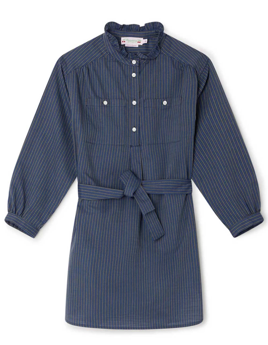 "Navy Striped Babe Dress for Kids | KIDS21 Girls' Fashion"