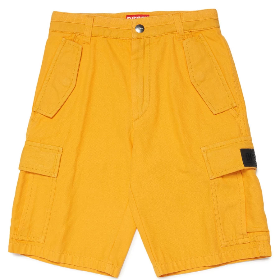 "KIDS21 Orange Cargo Shorts for Kids - Durable & Comfortable"
