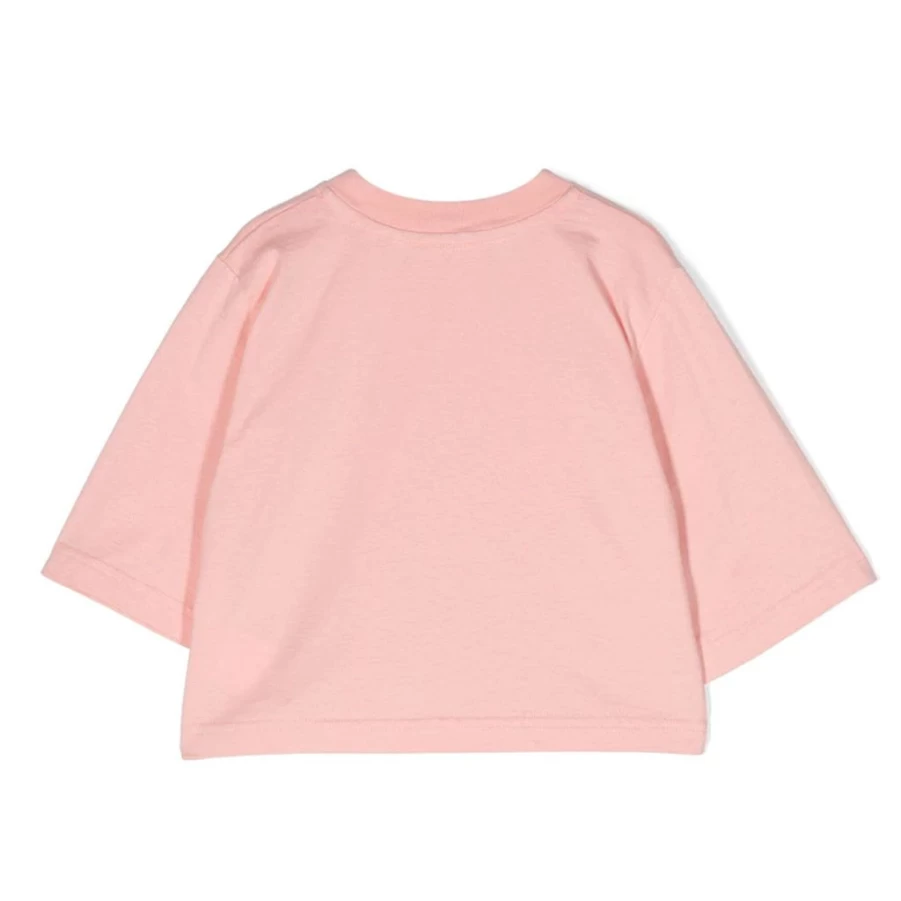 KIDS21 Pink Pa Bear Cropped T-Shirt for Kids - Cute Bear Graphic Tee