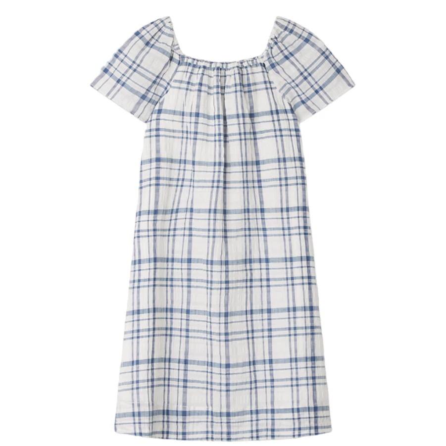 "KIDS21 Blue Checkered Dress for Kids - Stylish and Comfortable"