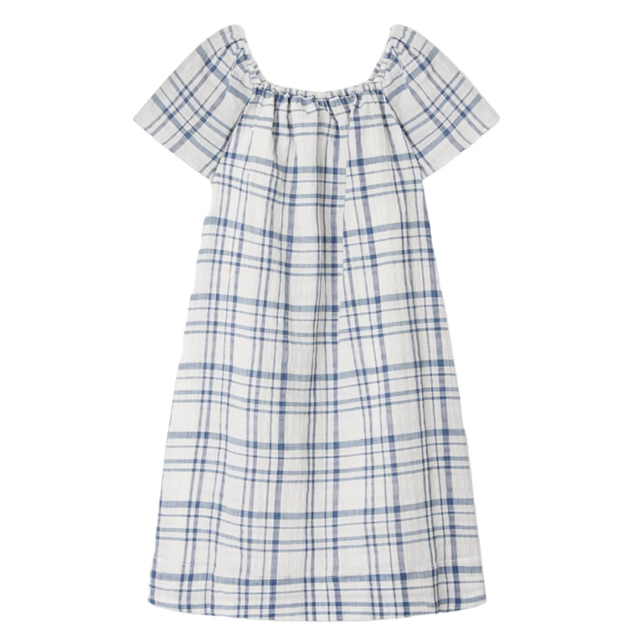 "KIDS21 Blue Checkered Dress for Kids - Stylish and Comfortable"
