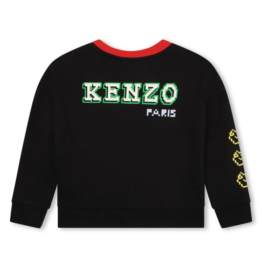 "KIDS21 Black Jungle Animals Logo Sweatshirt for Kids - Stylish & Comfortable"