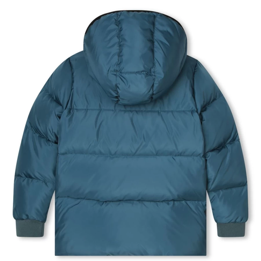 KIDS21 Green Logo Down Jacket for Kids - Lightweight Warm Winter Coat