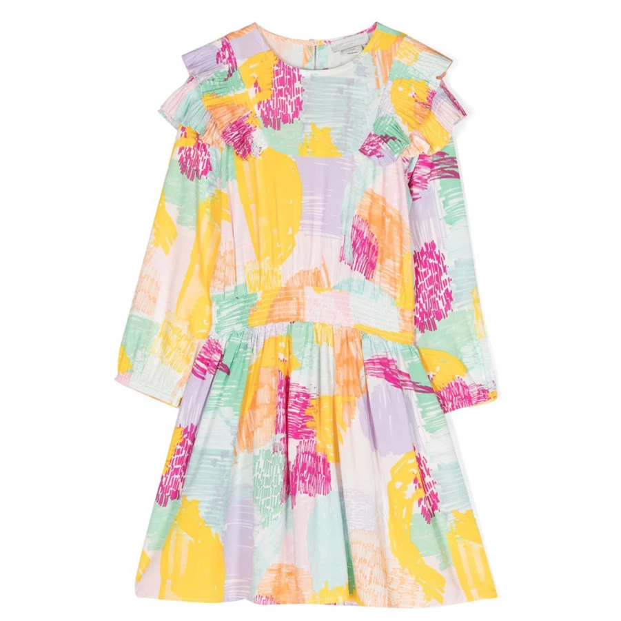 KIDS21 Multi-Colored Felt Tip Scribble Dress for Kids - Fun, Playful Design