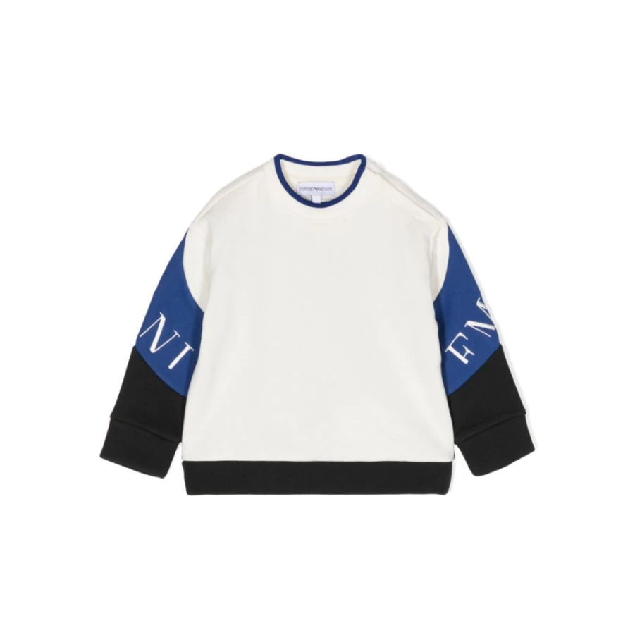 KIDS21 Ivory Logo Sweatshirt for Kids - Comfortable Cotton Pullover with Embroidered Design
