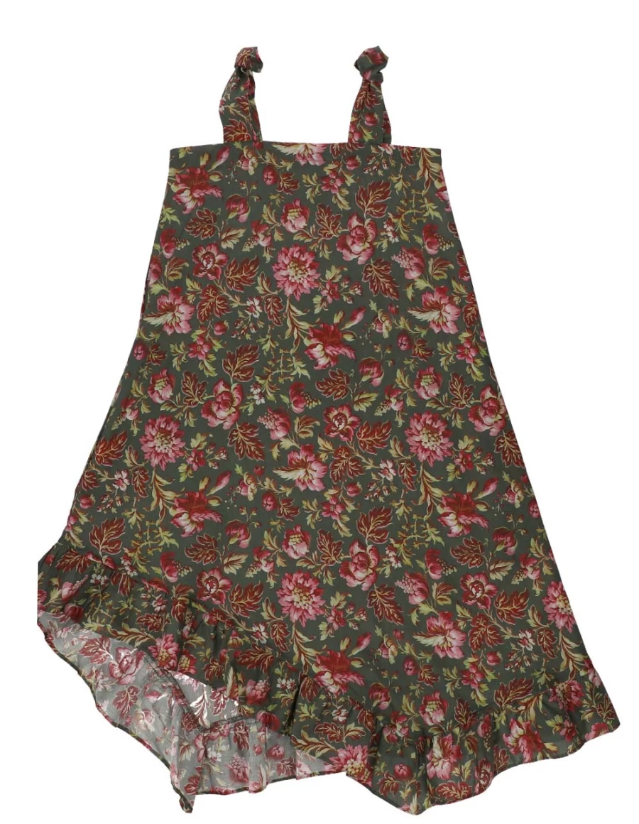 KIDS21 Green Maggy Dress for Kids - Stylish and Comfortable Girls' Dress
