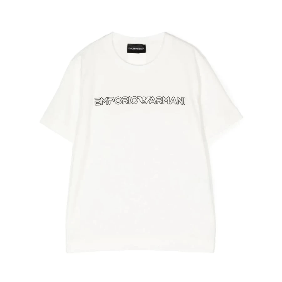 KIDS21 White Logo Print T-Shirt for Kids - Comfortable Cotton Tee with Branded Design