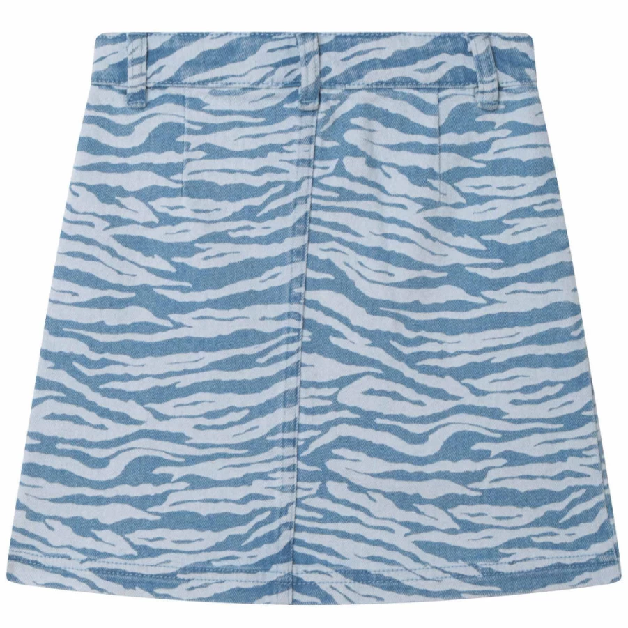 KIDS21 Multi-Colored Tiger Stripes Denim Skirt for Kids