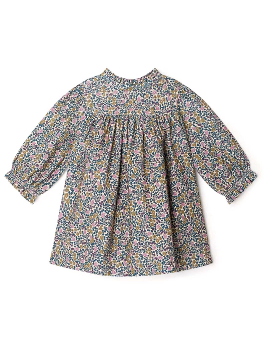 KIDS21 Black Liberty Velvet Delphini Dress for Kids - Elegant Velvet Party Wear