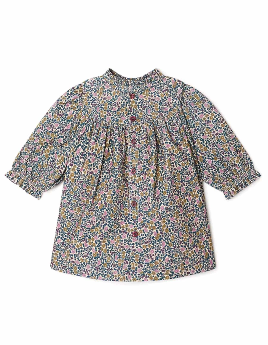 KIDS21 Black Liberty Velvet Delphini Dress for Kids - Elegant Velvet Party Wear