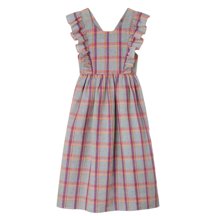 KIDS21 Multi-Colored Frill Sleeve Dress for Girls - Floral Print Summer Dress