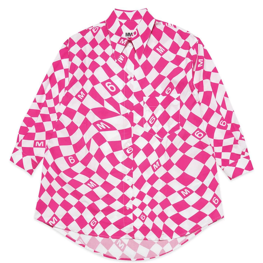 "KIDS21 Pink Check Shirt Dress for Kids - Stylish and Comfortable"