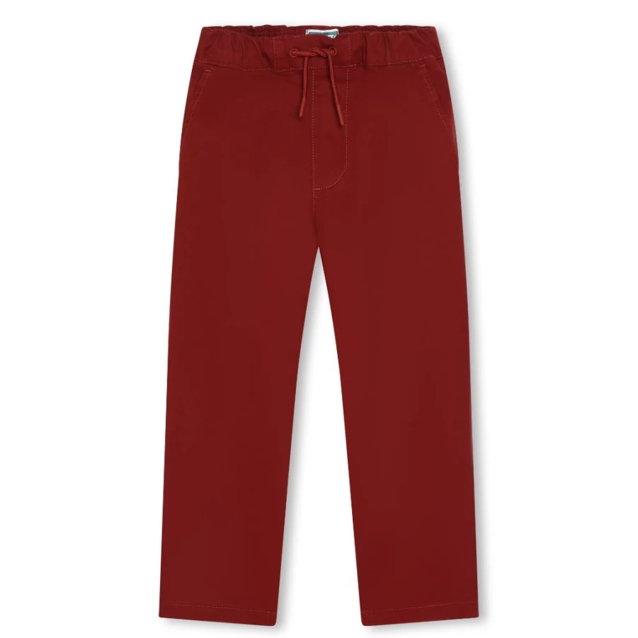 KIDS21 Red Logo Twill Trousers for Kids - Stylish & Comfortable Pants