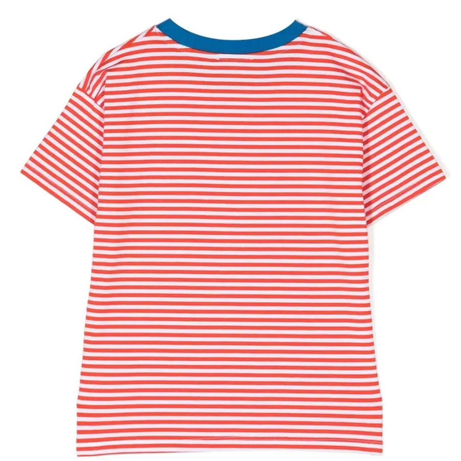 "KIDS21 Red Horizontal Striped T-Shirt for Kids - Comfortable Cotton Tee"