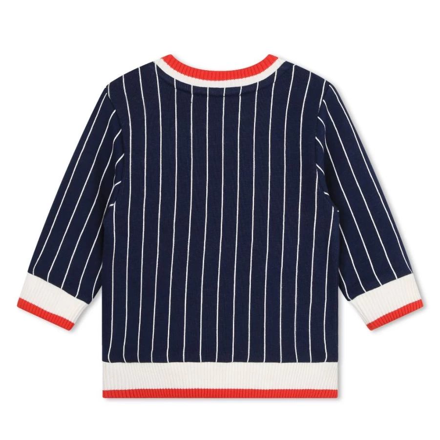 KIDS21 Navy Baseball Stripe Sweatshirt for Kids - Sporty Casual Pullover