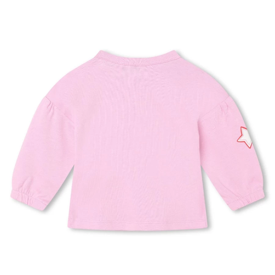 KIDS21 Pink American Typo Long Sleeve T-Shirt for Kids