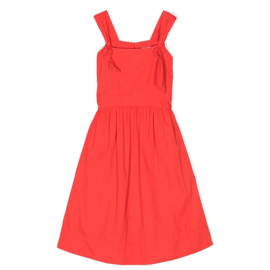 "KIDS21 Red Knot Detail Sundress for Kids - Stylish Summer Dress for Girls"