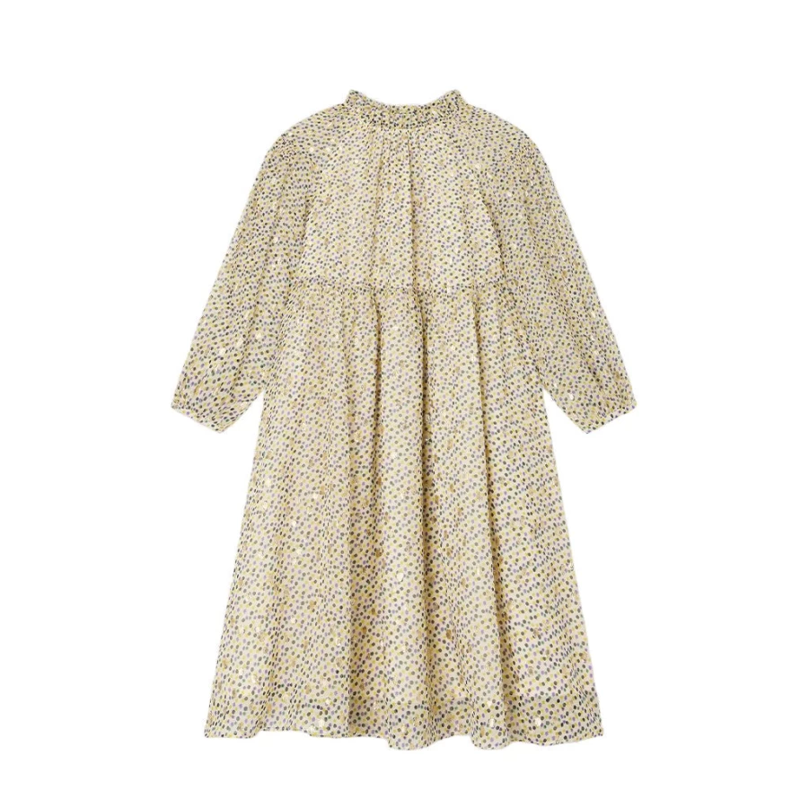 "KIDS21 Multi-Colored Bluebell Dress for Kids - Vibrant Floral Pattern Dress"