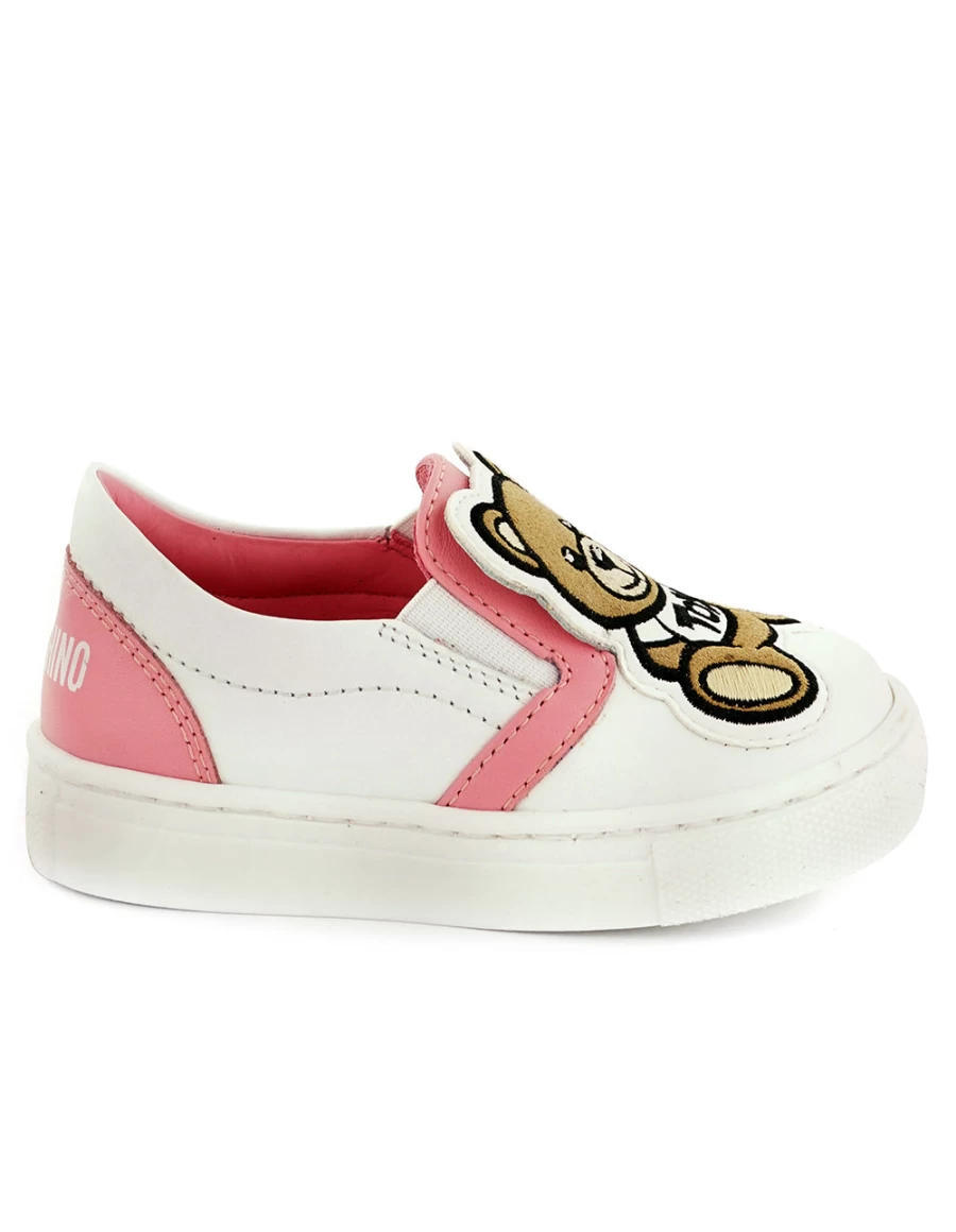 KIDS21 White Bear Slip-On Shoes for Kids - Soft & Comfortable Toddler Sneakers