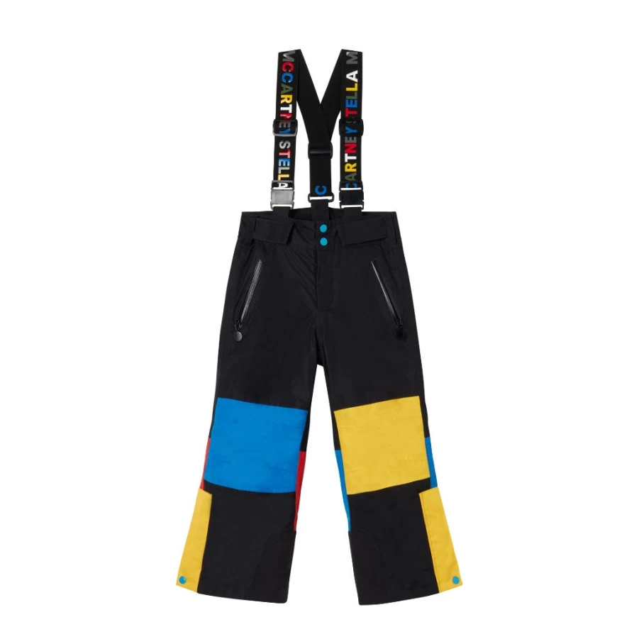 KIDS21 Multi-Colored Colour-Block Snow Trousers for Kids - Winter Waterproof Ski Pants