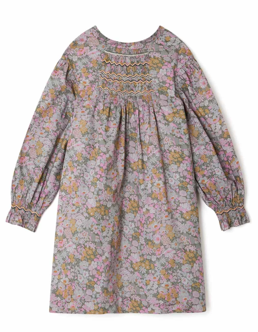 KIDS21 Green Smocked Dress for Kids - Divine Liberty Style