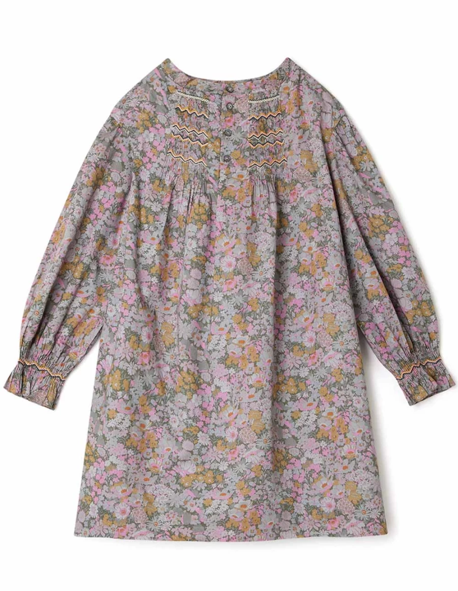 KIDS21 Green Smocked Dress for Kids - Divine Liberty Style